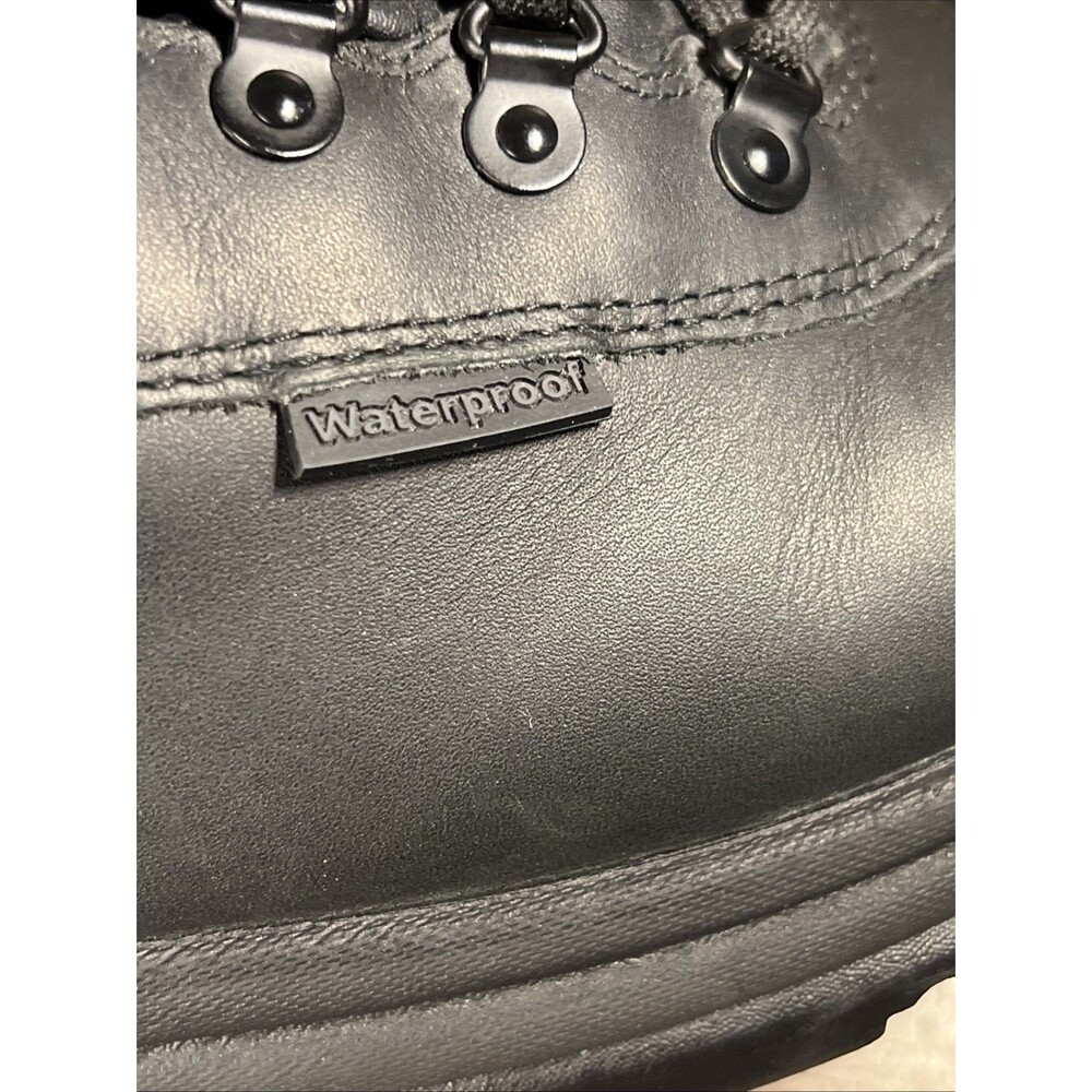 Men Timberland Ledge Black Leather Lace Up Waterproof Hiking Boots 12122 Size 13 - Picture 7 of 9